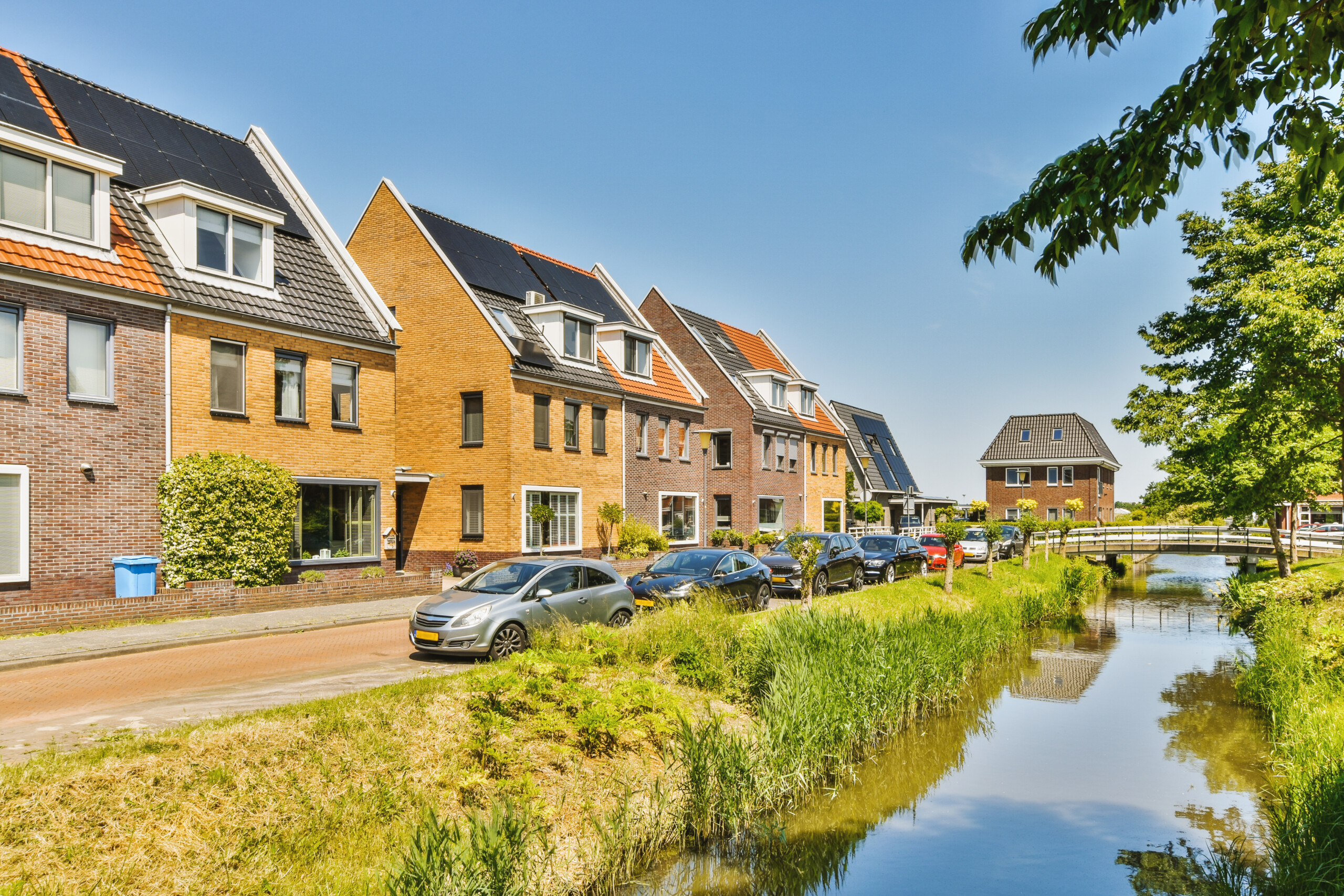 Panorama view of brick houses